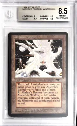 1994 MTG Antiquities Mishra's Factory Winter Magic the Gathering BGS 8.5 NM MT+ - Image 1