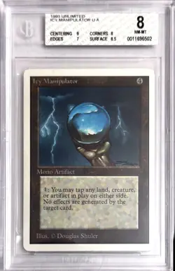 Vintage 1993 Unlimited Icy Manipulator Magic the Gathering BGS 8 Near-Mint - Image 1