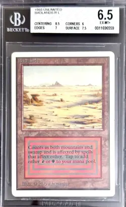 Vintage 1993 Unlimited Badlands Magic the Gathering BGS 6.5 Excellent-Mint+ - Image 1