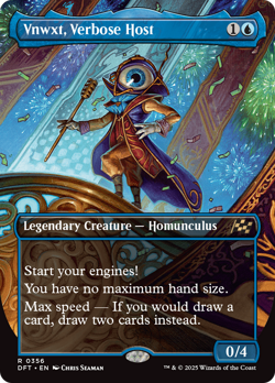 x1 Vnwxt, Verbose Host DFT Aetherdrift MTG 356 RARE BORDERLESS M/NM 1x - Image 1