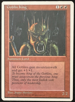 Goblin King 4th Edition 1995 - Near Mint - Vintage MTG Magic The Gathering - Image 1