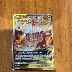 Pokemon Espeon & Deoxys GX SM240 Promo TAG TEAM Holo Psychic Club GX 260 HP Eng… - Image 1