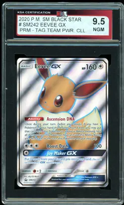 2020 POKEMON BLACK STAR PROMO #SM242 EEVEE GX KSA 9.5 NGM - Image 1