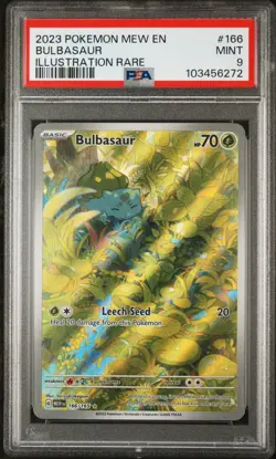 Bulbasaur 166/165 PSA 9 Pokemon 151 Illustration Rare - Image 1