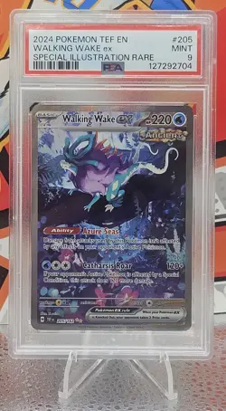 Walking Wake EX 205/162 Special Illustration Rare Pokemon PSA 9 - Image 1