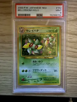 Pokemon TCG Bellossom Neo Genesis Holo Unlimited Rare Japanese Edition PSA 9 - Image 1