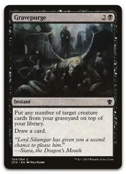 Gravepurge #104 (LP) Dragons of Tarkir DTK Magic MTG - Image 1