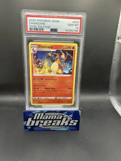 2020 POKEMON SWORD & SHIELD VIVID VOLTAGE #025 CHARIZARD PSA 10 - Image 1