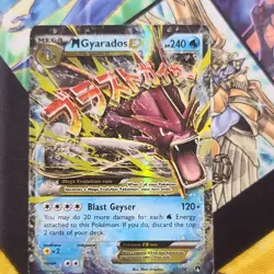 Pokemon M Gyarados EX 27/122 Breakpoint Ultra Rare Full Art Holo Mega 240 HP - Image 1