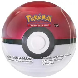 Pokemon TCG Poke Ball Tin with 3 Booster Packs & Stickers POK1010113142 - Image 1