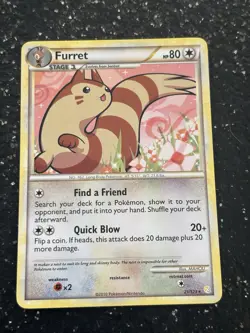 Pokemon TCG Furret Heartgold & Soulsilver 21/123 Regular Rare Non Holo - Image 1