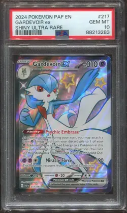 2024 Pokemon PAF EN Gardevoir ex PSA 10 GEM SHINY ULTRA RARE FULL ART 217/091 - Image 1