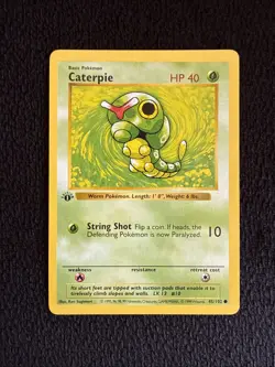 Caterpie 45/102 1st Edition - Pokemon Base Set 1st Edition (Shadowless) - Image 1