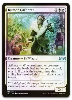 Rumor Gatherer #29 (Foil) (LP) Streets New Capenna SNC Magic MTG - Image 1