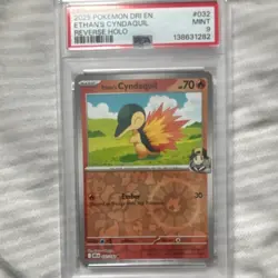 Pokemon Ethan's Cyndaquil 032/182 Reverse Holo Sv10 Destined Rivals PSA 9 - Image 1