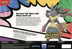 POKEMON MEGA EVOLUTION: ASCENDED HEROES PREMIUM POSTER COLLECTION BOX LUCARIO - Image 4