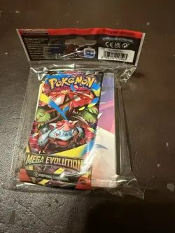 Pokemon TCG: Mega Evolution Booster Pack & Mini Portfolio | Sealed | Source Targ - Image 1