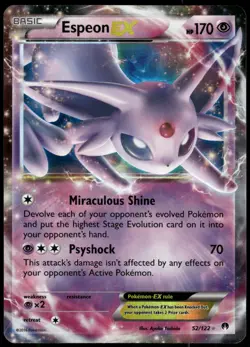 Pokemon Espeon EX Ultra Rare XY - BREAKpoint 52/122 NM Holo - Image 1
