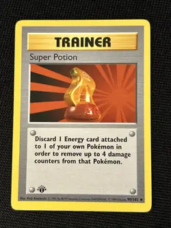 Pokemon Super Potion 90/102 (1st Edition) Shadowless *Near Mint* Never Played - Image 1