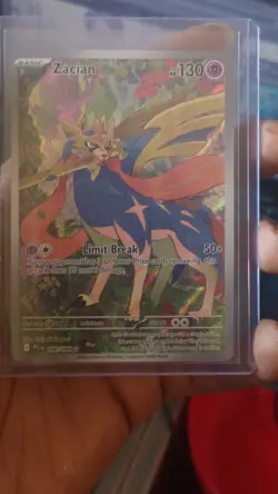 Pokemon Zacian 100/094 Me02: Phantasmal Flames Illustration Rare Holo 130HP - Image 1