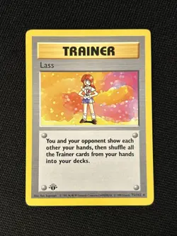 Pokemon Lass 75/102 (1st Edition) Shadowless *Near Mint* Never Played - Image 1