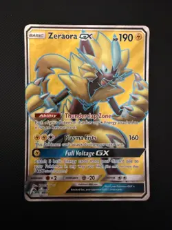 Pokemon Sun & Moon Full Art - Unbroken Bonds 210/214 Zeraora GX - Image 1