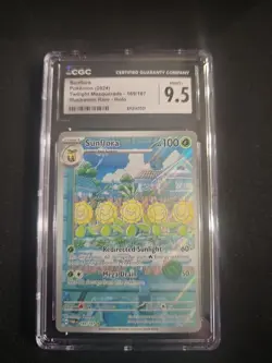 Sunflora #169 CGC 9.5 Illustration Rare Twilight Masquerade Pokemon Slab - Image 1