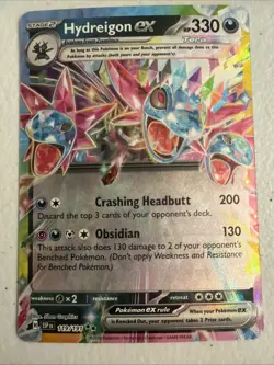 Hydreigon ex Pokemon TCG SV08: Surging Sparks #119/191 Double Rare Holo - Image 1