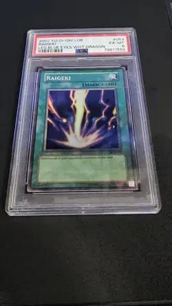 Yu-Gi-Oh! TCG Raigeki Legend of Blue Eyes White Dragon LOB-053 Unlimited - Image 1