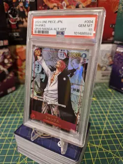 MANGA Shanks One Piece TCG OP09-004 Emperors/New World Japanese PSA 10 GEM MINT - Image 1