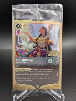 Disney Lorcana Wilds Unknown Pocahontas Steadfast Traveler 48/P3 Promo Card - Image 1