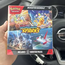 Pokemon Surging Sparks SV08 Booster Bundle TCG 6 packs New Sealed - Image 1