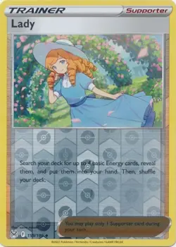 Reverse Holo Lady 159/196 Lost Origin Uncommon Pokemon TCG - Image 1