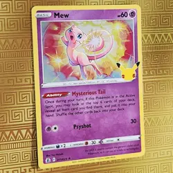 Mew 011/025 Pokemon Celebrations Holo Rare NM TCG - Image 1