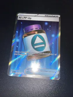Pokemon N's PP Up Trainer-Item Full Art Foil Rare Card 262/217 - Image 1