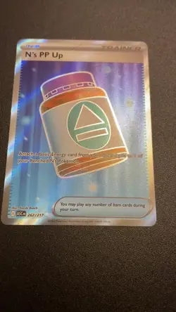 Pokemon N's PP Up Trainer-Item Full Art Foil Rare Card 262/217 - Image 2