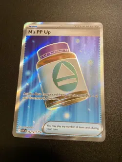Pokemon N's PP Up Trainer-Item Full Art Foil Rare Card 262/217 - Image 4