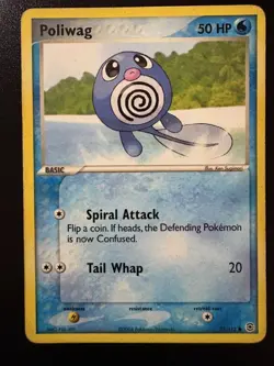 Pokemon TCG: 2004 EX FireRed & LeafGreen Poliwag (75/112) MP - Image 1