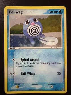 Pokemon TCG: 2004 EX FireRed & LeafGreen Reverse Holo Poliwag (75/112) NM - Image 1