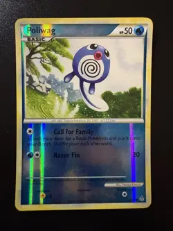 Pokemon TCG: 2010 HGSS Unleashed Reverse Holo Poliwag (58/95) NM - Image 1