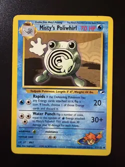 Pokemon TCG: 2000 Gym Heroes Misty's Poliwhirl (53/132) VLP - Image 1