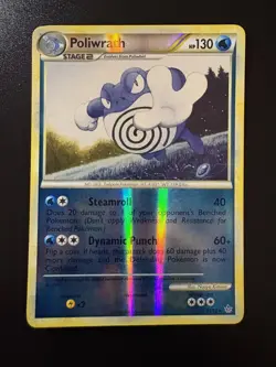 Pokemon TCG: 2010 HGSS Unleashed Reverse Holo Poliwrath (21/95) NM - Image 1