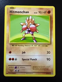 Pokemon TCG: 2016 XY Evolutions Pre-Release Exclusive Hitmonchan (62/108) NM - Image 1