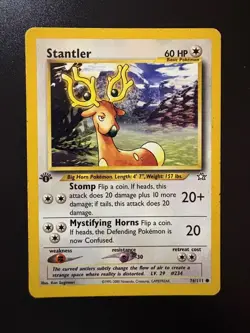 Pokemon TCG: 2000 Neo Genesis First Edition Stantler (76/111) - LP - Image 1