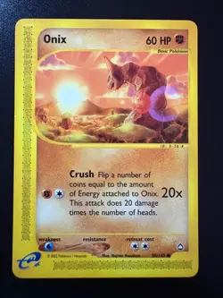 Pokemon TCG: 2002 Aquapolis Onix (98/147) - LP - Image 1