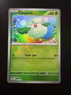 Pokemon TCG: 2025 Prismatic Evolutions Master Ball Reverse Holo Cottonee 007/131 - Image 1
