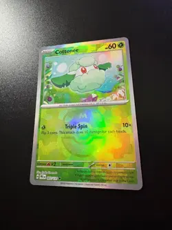 Pokemon TCG: 2025 Prismatic Evolutions Master Ball Reverse Holo Cottonee 007/131 - Image 2