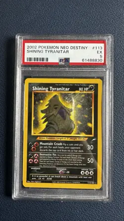 2002 Pokemon Neo Destiny Shining Tyranitar PSA 5 - Image 1