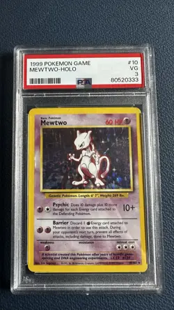 1999 Pokemon Mewtwo Holo PSA 3 - Image 1