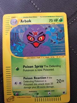 Pokemon TCG - Arbok Holo Expedition 3/165 with a Swirl - Image 1